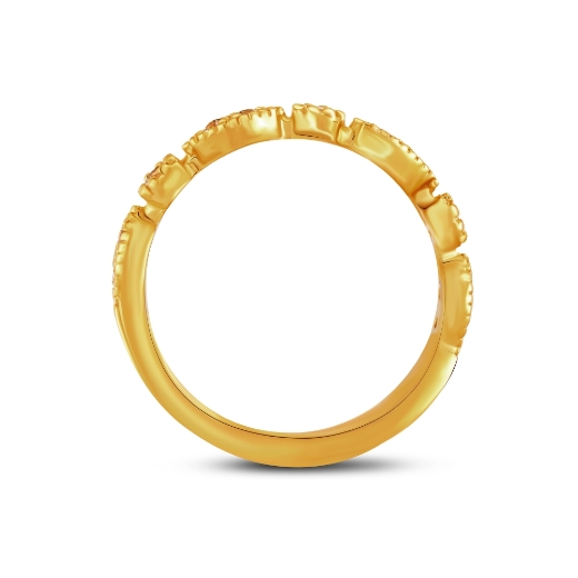 gold plated cz bead ring