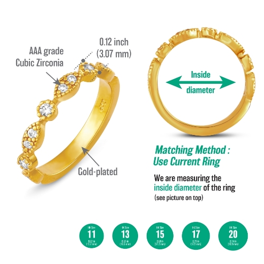 cz bead ring measurement