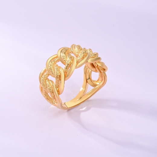 gold plated coco chain ring