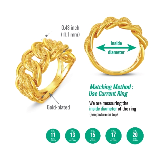 coco chain ring measurement
