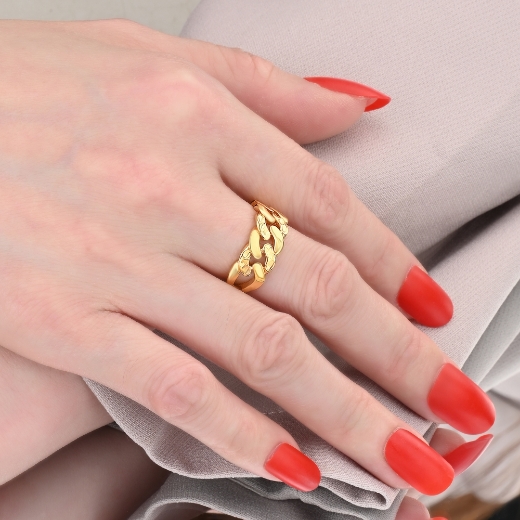 simple curb chain ring for men