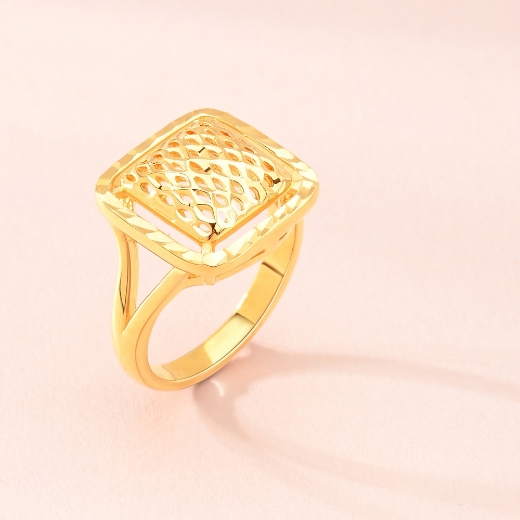 openwork square ring