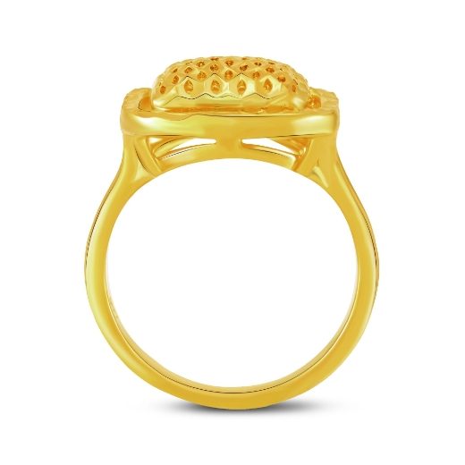 square gold plated ring