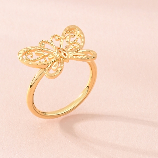 butterfly ring thin band