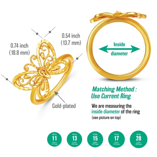 butterfly ring measurement