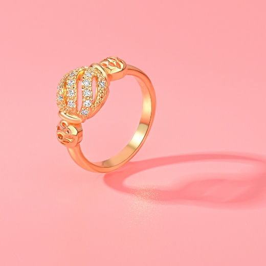 cz gold plated bead ring