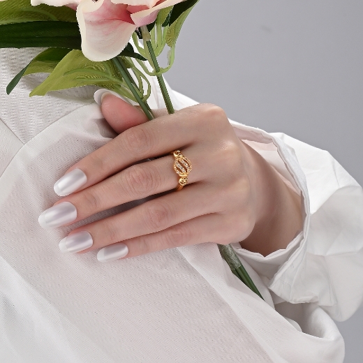 bead ring gold plated