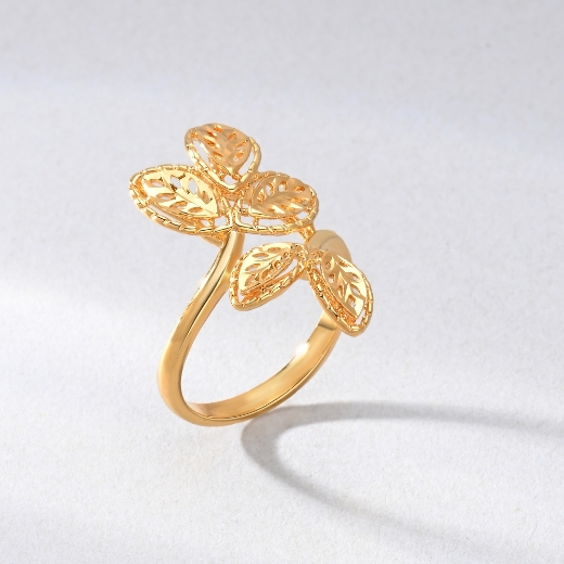 gold plated ketum leave ring