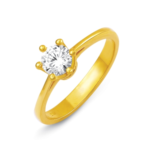 Crown Solitaire Ring