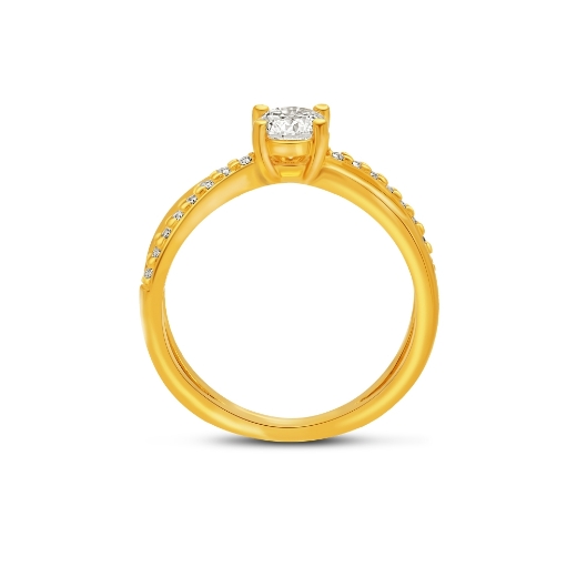 twisted gold plated engagement ring