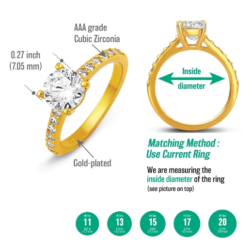 classic engagement ring measurement