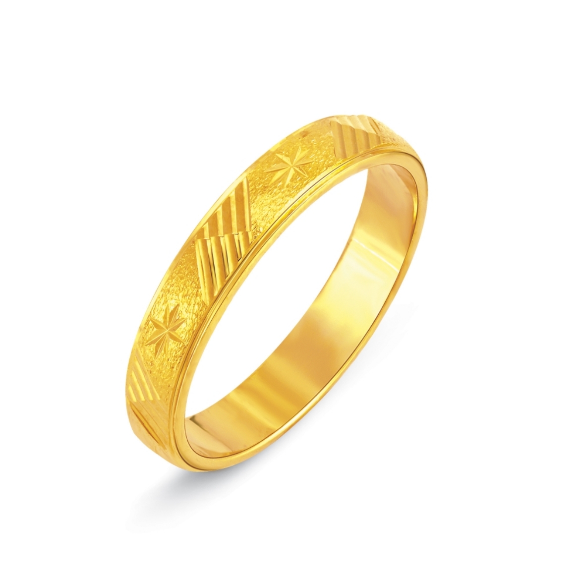 Star Slant Lines Ring