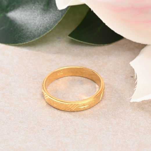 slant line ring gold plated