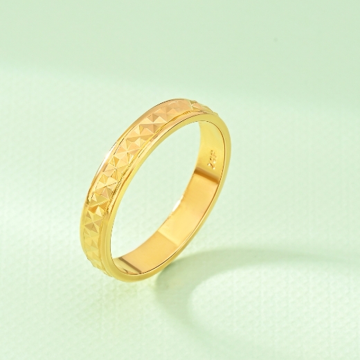 gold plated textured ring