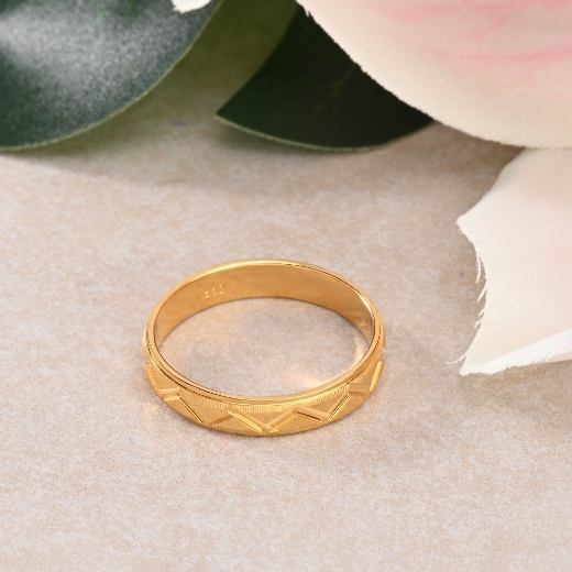gold plated zig zag ring