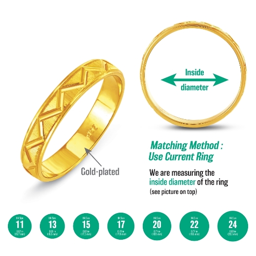 zig zag ring measurement