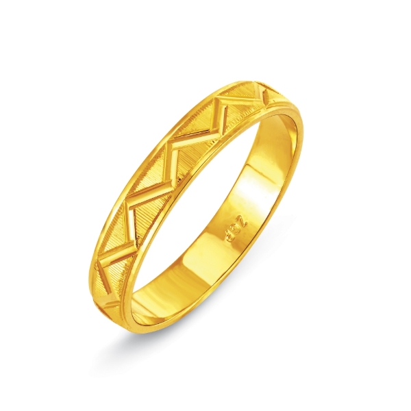 Show details for Zig Zag Ring Band Gold Plated Zig Zag Ring