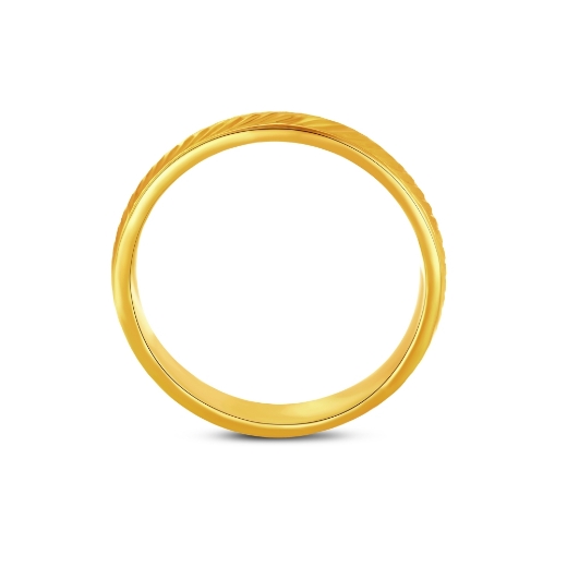 gold plated ring with swirl textured