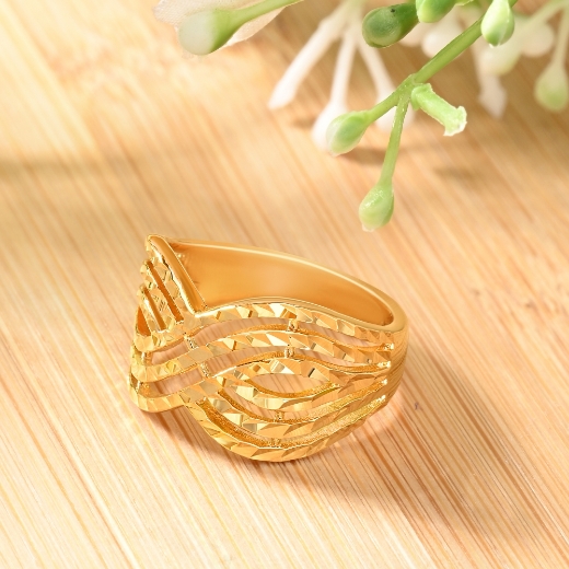 gold plated wide layer ring