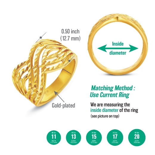 criss cross ring measurement