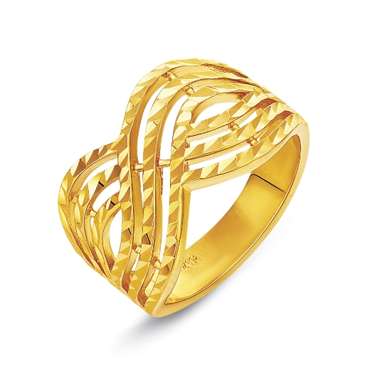 Criss Cross Wide Layer Ring