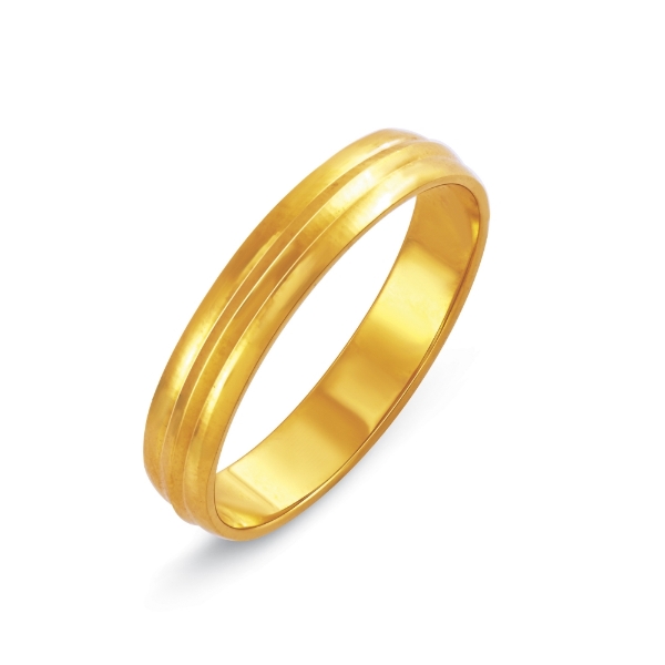 Show details for Thin Simple Layered Ring Band Gold Plated Thin Simple Layered Ring