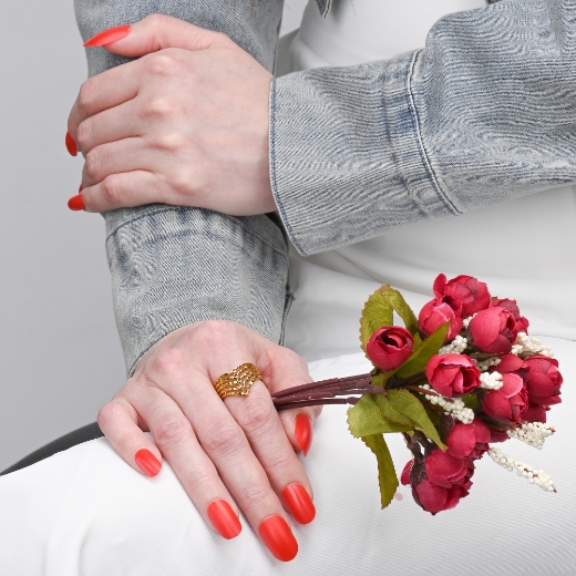chevron ring for women