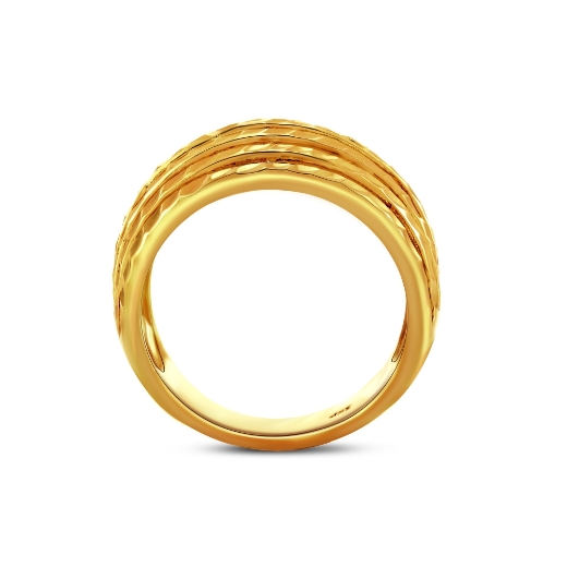 gold plated layered band ring