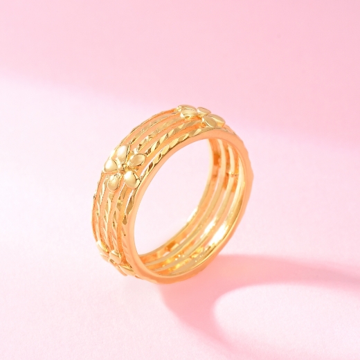 layered flower ring