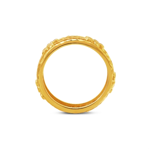 flower gold plated layered ring