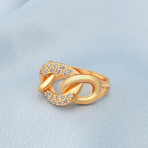 gold plated cuban chain ring