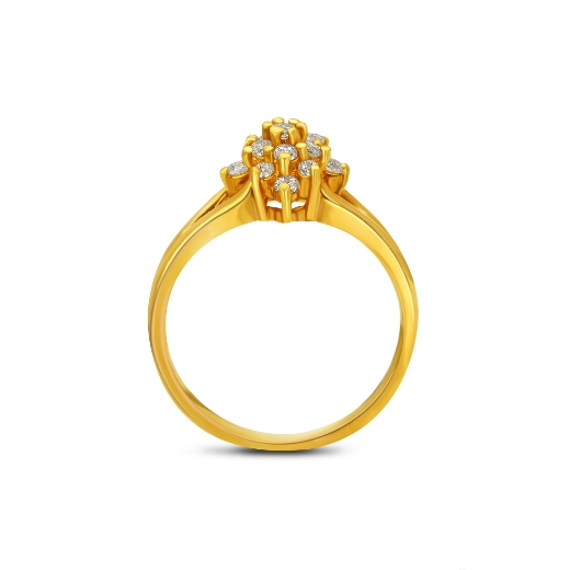 Cluster CZ Floral Ring