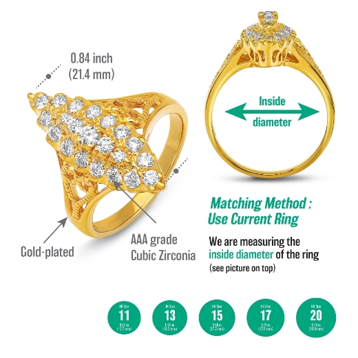 marquise signet ring measurement