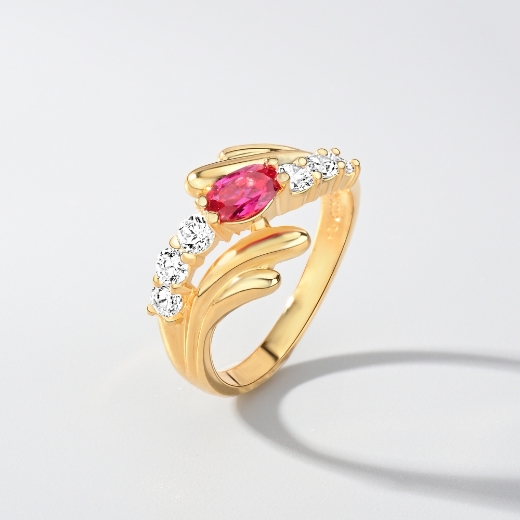 cz bypass engagement ring