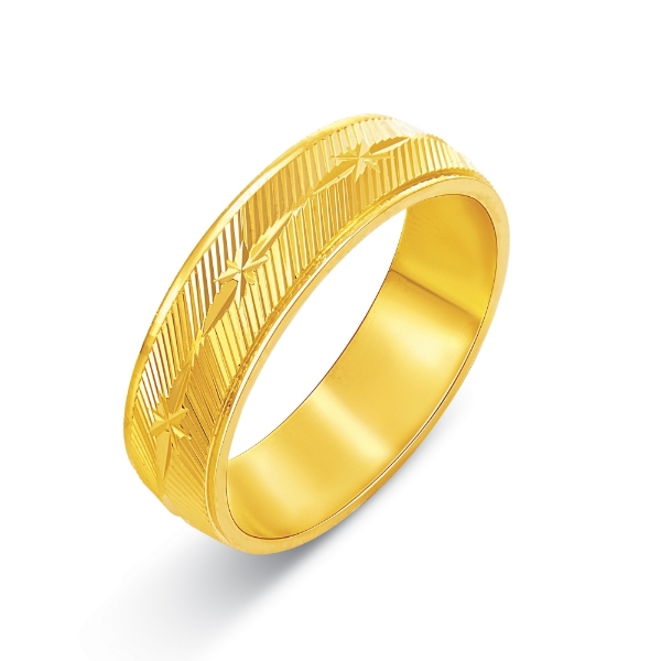 Show details for Bold Vintage Star Ring Band Gold Plated Bold Vintage Star Ring