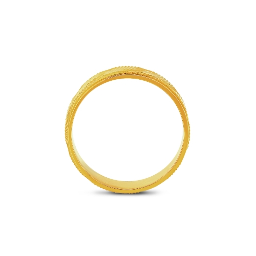 gold plated textured band