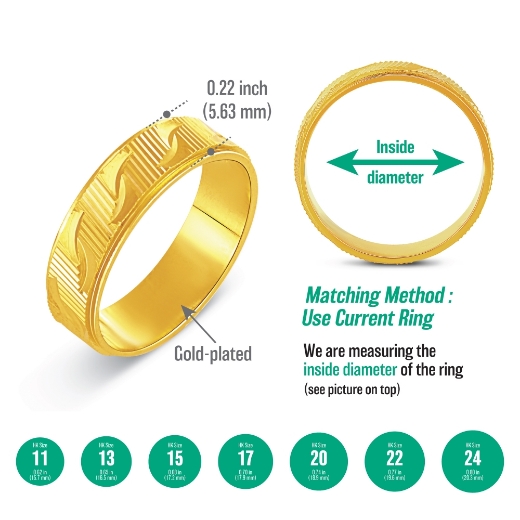 gold plated textured ring