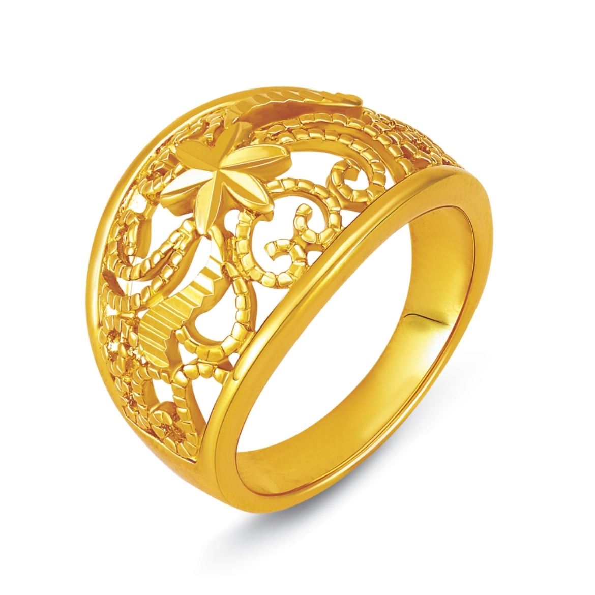 Vintage Flower Signet Ring