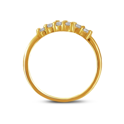 gold plated cz bypass ring