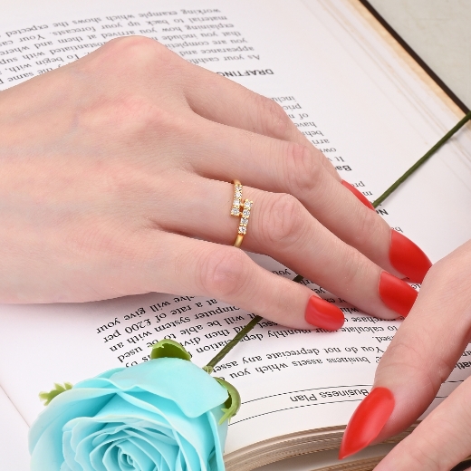 classic bypass ring for women
