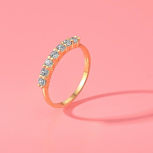 classic half eternity gold plated ring