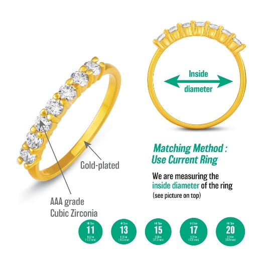 half eternity ring measurement