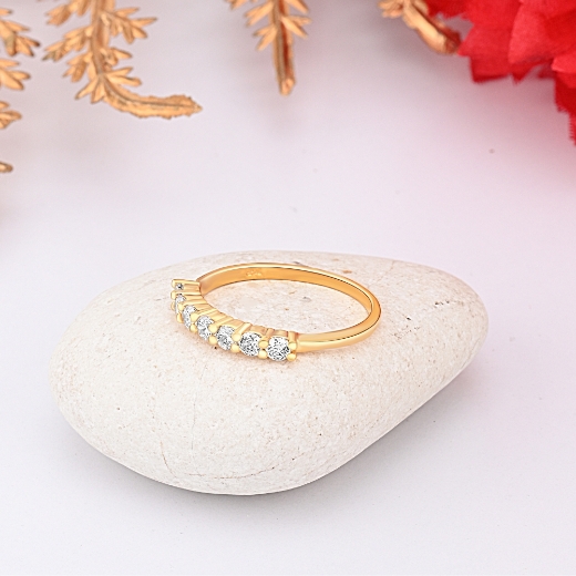 gold plated half eternity ring