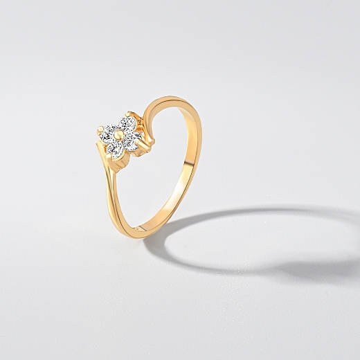 clover gold plated ring