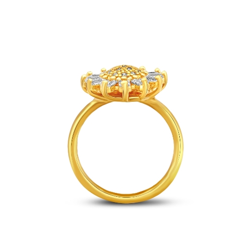 gold plated sunflower ring