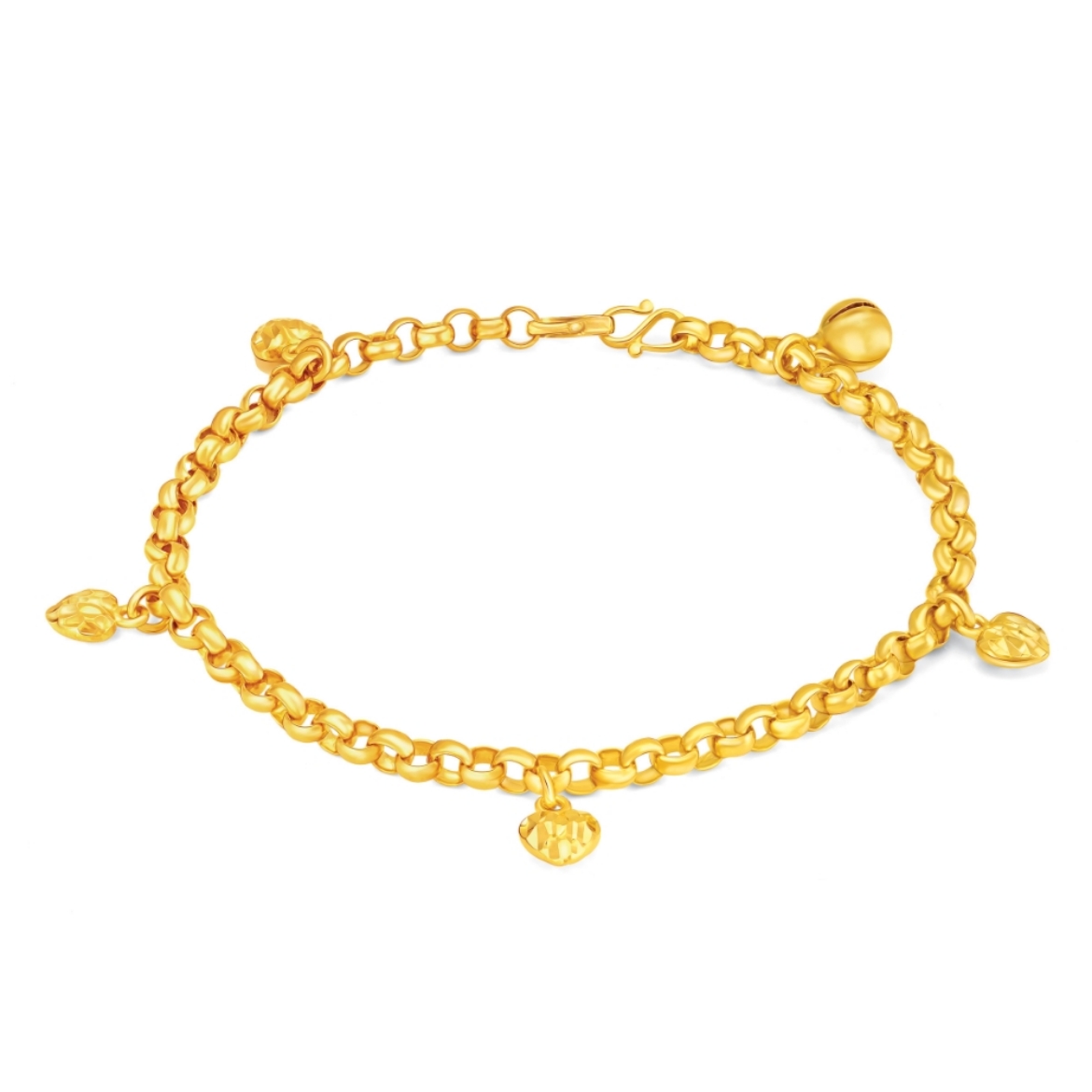 Textured Heart Anklet Kids