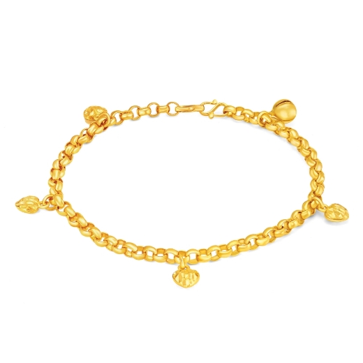 Textured Heart Anklet Kids