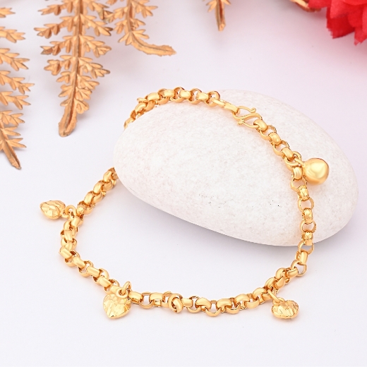 simple heart anklet for kid