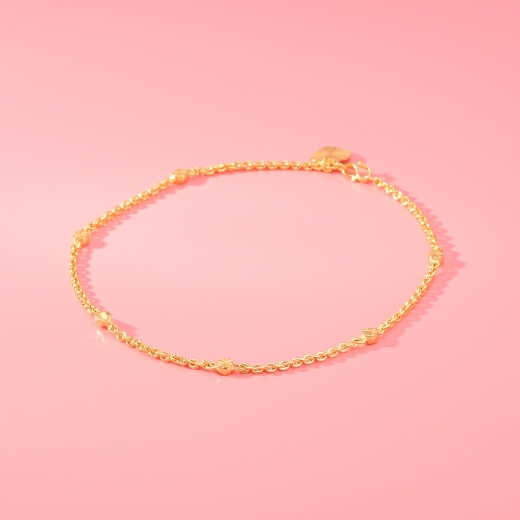 gold plated ankle bracelet