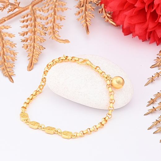 gold plated girl anklet